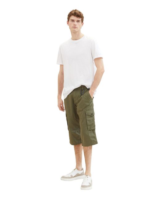 Tom Tailor Stoffhose Shorts Max Fit Hose Seitliche Taschen 7529 in Olive in Green für Herren