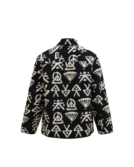 Peak Performance Fleecejacke GRAPHIC PILE JACKET in Black für Herren