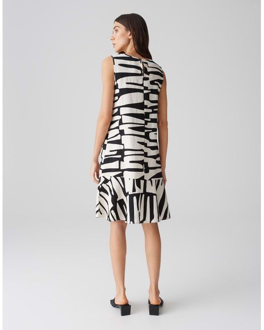 Opus White Trägerkleid WENOLA JUNGLE mit angesetztem Volant