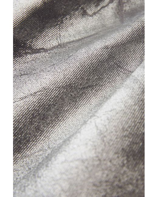 Next Gray Weite Metallic-Jeans mit weitem Bein (1-tlg)