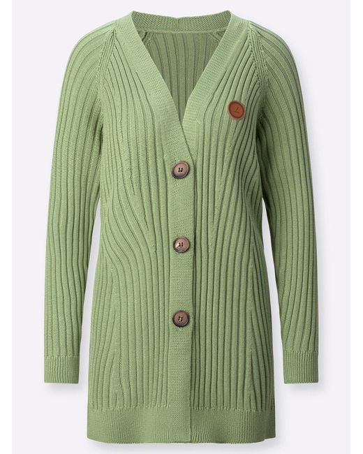 WITT Green Strickjacke Longstrickjacke