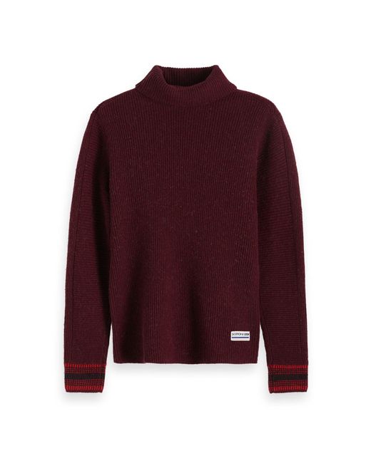 Scotch & Soda & Fleecepullover Pullover chic turtleneck 152375 in Purple für Herren