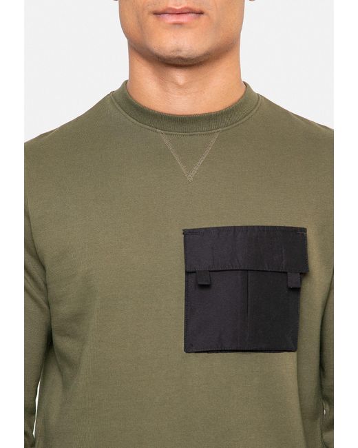 Threadbare Langarmshirt Fin (1-tlg) im klassischen Design in Green für Herren