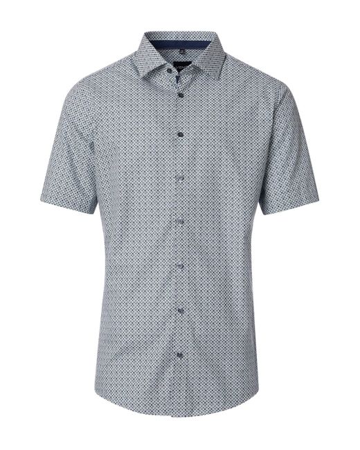 Venti Businesshemd Kurzarm Print in Gray für Herren
