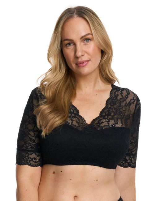 SUSA Black Dirndlbluse halbarm Wiesn-Zauber (Stück, 1-tlg)