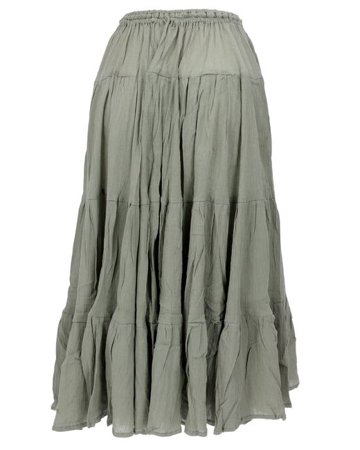 Guru-Shop Gray Minirock Boho Stufenrock, Maxirock Sommerrock,.. alternative Bekleidung