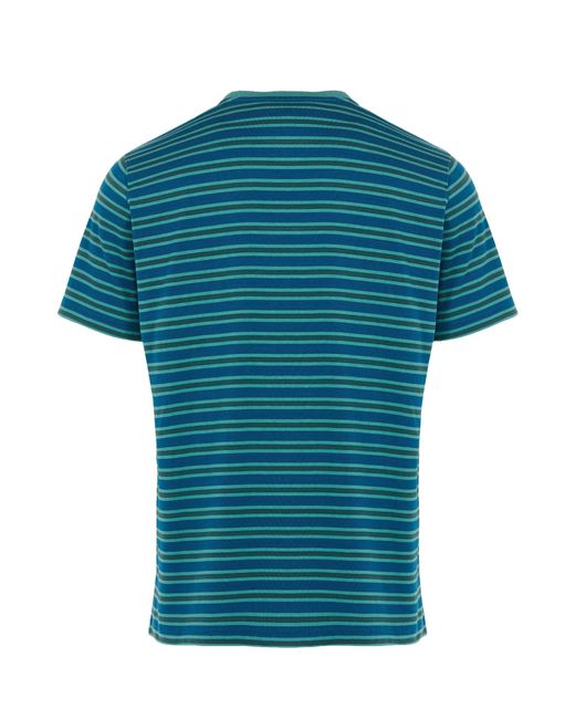 Elkline T- Johann Basic Streifen Jersey Shirt in Blue für Herren