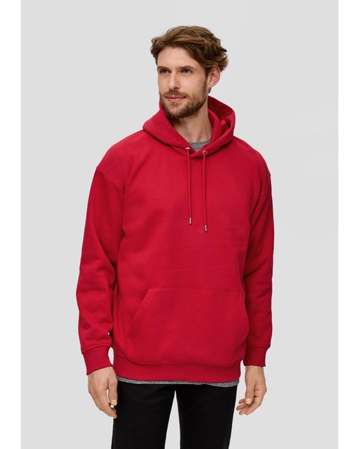S.oliver Sweatshirt Kapuzensweater mit Stickerei, Label-Patch in Red für Herren
