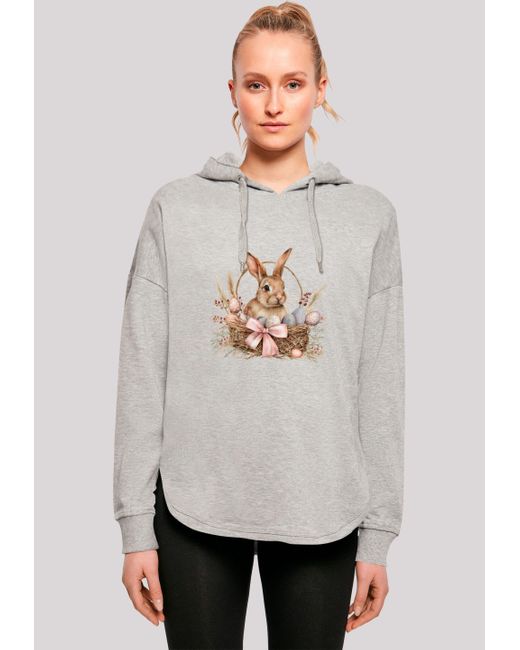 F4NT4STIC White Kapuzenpullover Osterhasen Korb Dekor Premium Qualität
