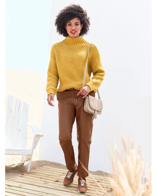 heine Yellow Strickpullover Pullover