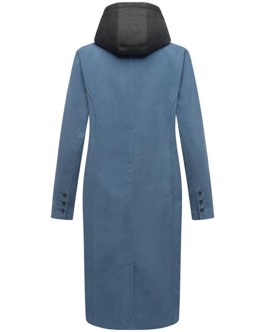 Navahoo Blue Langmantel Kekstraum 14 Mantel in Woll-Optik mit herausnehmbarem Sweat-Einsatz
