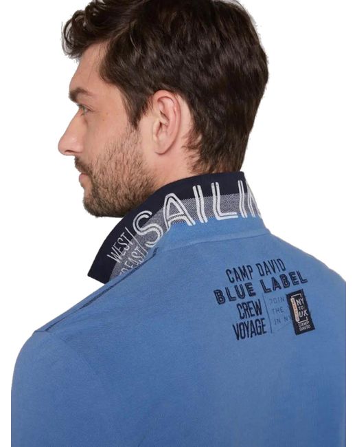 Camp David T-Shirt (1-tlg) in Blue für Herren