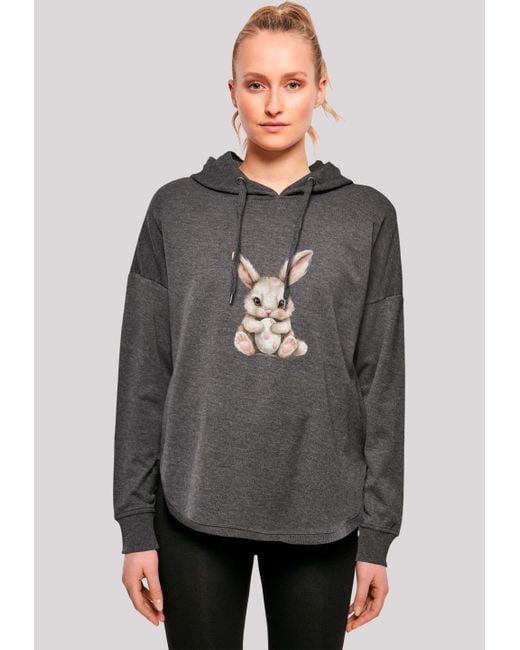 F4NT4STIC Gray Kapuzenpullover Niedlicher Osterhase mit Ei Premium Qualität
