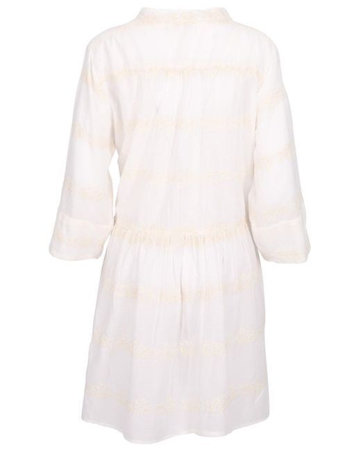 malito more than fashion Natural Sommerkleid MQ003 Sommer Stickkleid handgefertigt Unikat