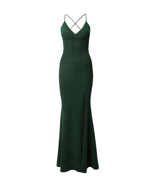 Wal-G Green Abendkleid ARGENTINE (1-tlg) Rückenfrei, Wickel-Design