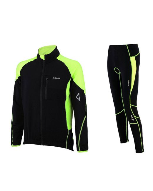 Airtracks Fahrradhose Thermo Radtrikot Set Pro T in Green für Herren