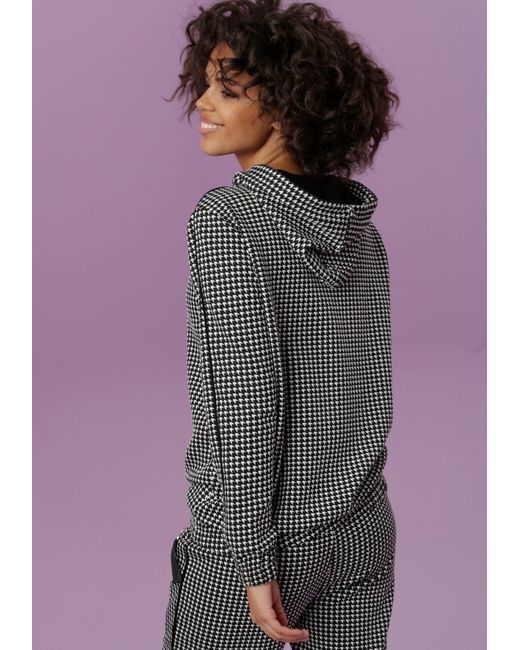 Aniston CASUAL Gray Sweatshirt Kapuze mit Bindeband regulierbar