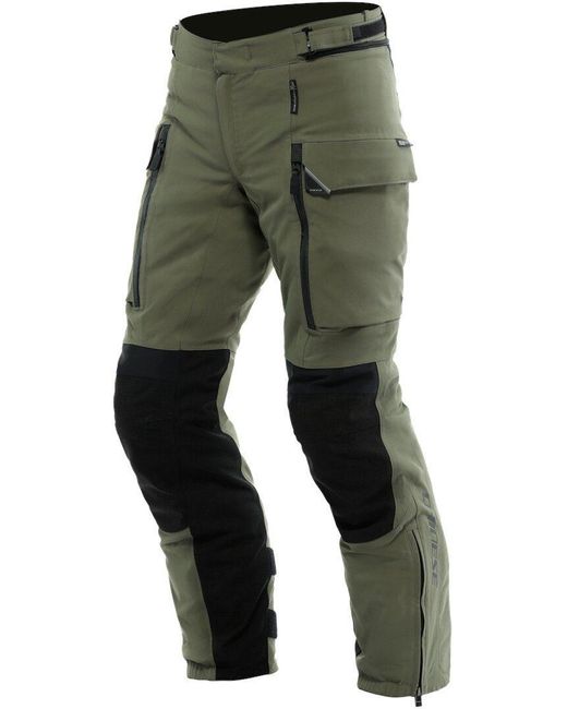DAINESE Motorradhose Hekla Absoluteshell Pro 20K D-Dry Motorrad Textilhose (wasserdicht) in Green für Herren