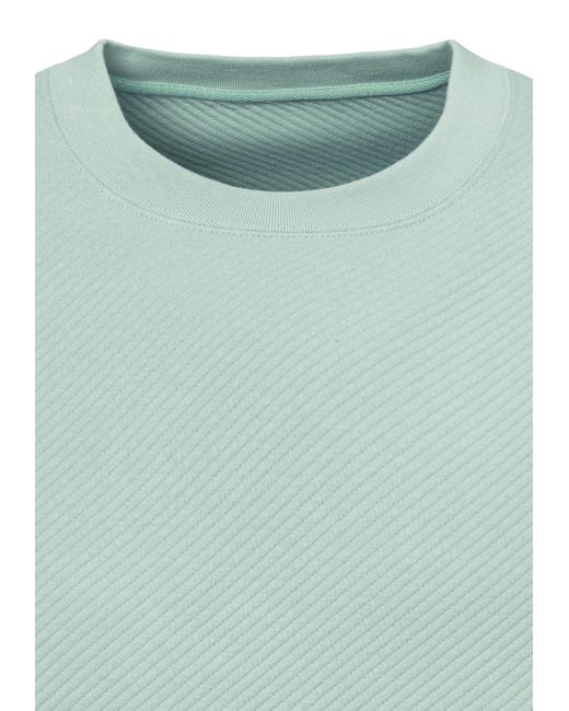 John Devin Langarm, Sweatshirt mit Struktur, Rundhals, Baumwollmischung in Green für Herren