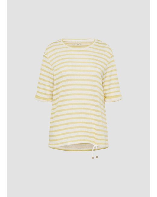 Le Comte Natural Print-Shirt Gestreiftes Strickshirt