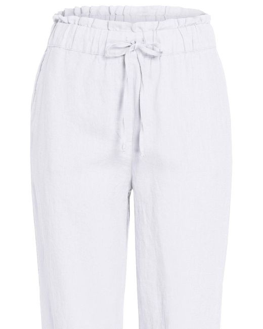 MARC AUREL White Leinenhose