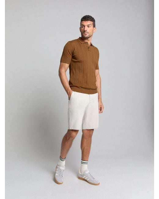 No Excess Bermudas Short Chino Jersey Travel in White für Herren