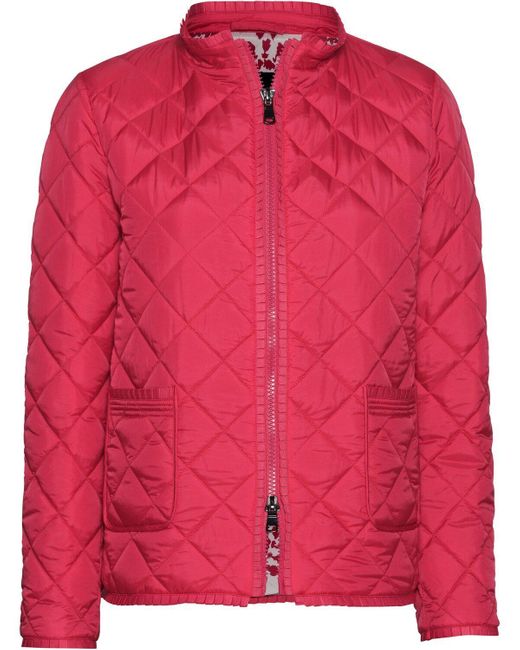 Maximilian Red Steppjacke mit Rüschen