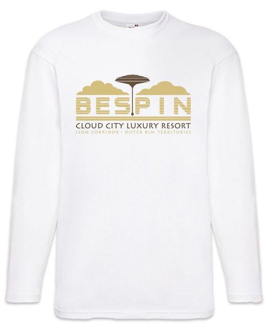 Urban Backwoods Langarmshirt Bespin Cloud City I Langarm T-Shirt Krieg Rebel Sci-Fi Star Luxury in White für Herren