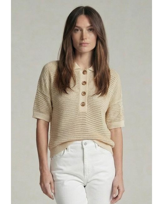 MARC AUREL Natural Kurzarmpullover