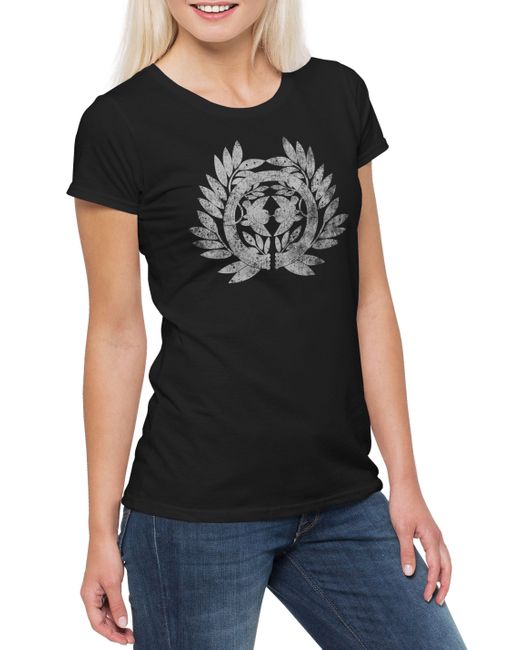 Urban Backwoods Black Print- Date Clan Mon T-Shirt Shogun Samurai Ninja Shogunat Japan Flagge
