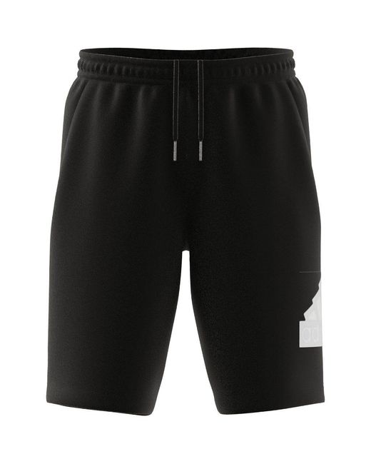 Adidas Laufshorts Boyfriend-Fit BOS SHORTS schwarz/weiß in Black für Herren
