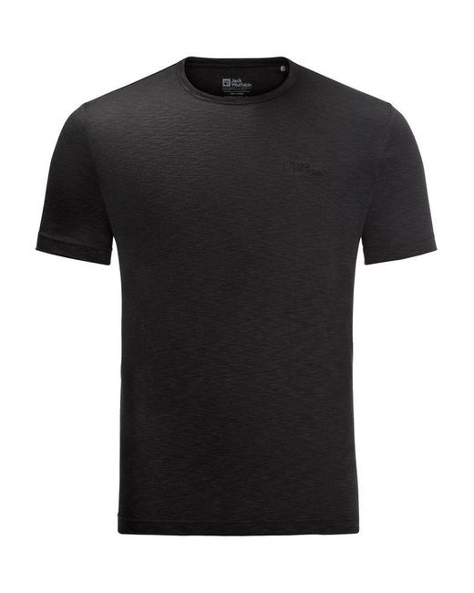 Jack Wolfskin Shirt TRAVEL T M in Black für Herren