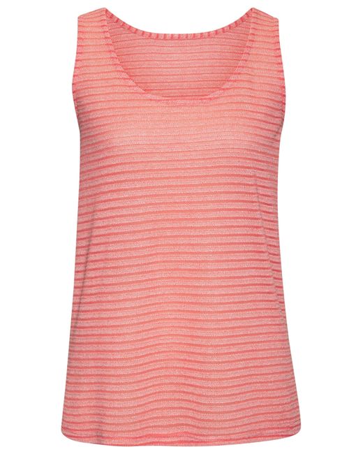 vivance active Pink Trägertop in Streifenoptik (2er-Pack) aus luftigem Jacquard-Strick