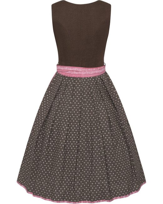 ALMSACH Pink Midi Dirndl mit Reißverschluss