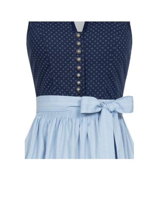 Nübler Blue Ü Trachtenkleid Midi Dirndl Florence in Blau von