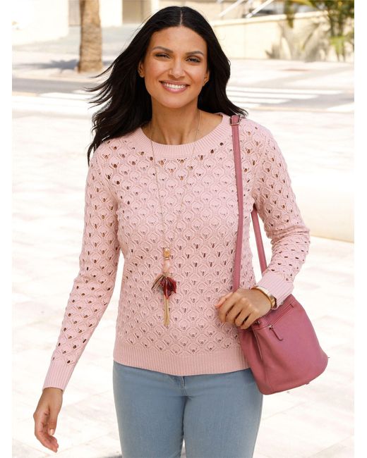 Sieh an! Natural Strickpullover Ajourpullover