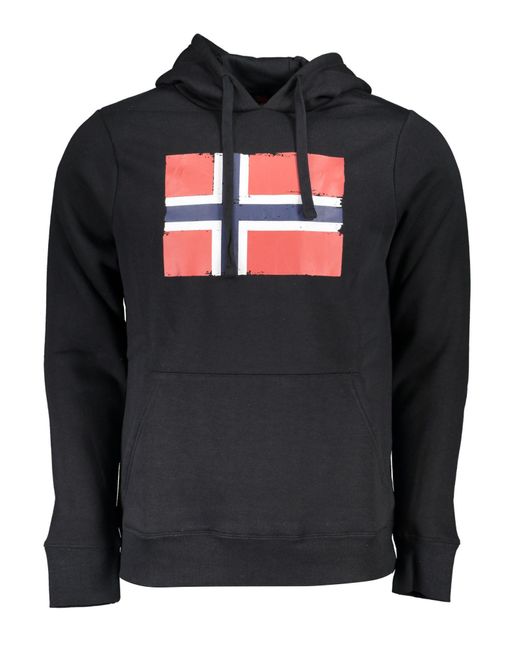Norway 1963 Kapuzenpullover Schwarz in Black für Herren