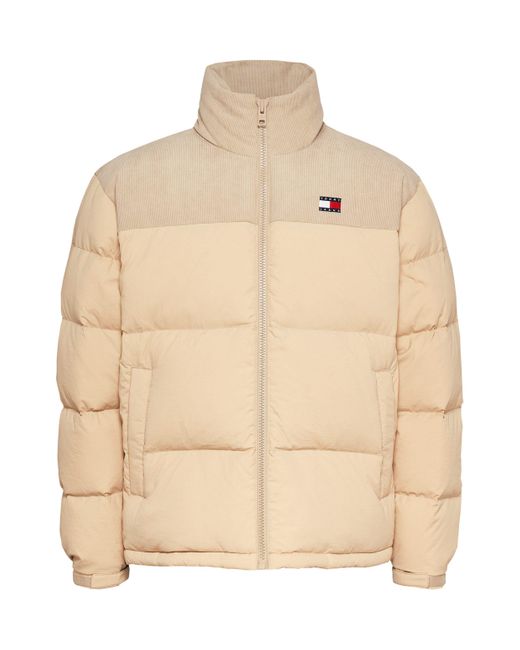 Tommy Hilfiger Steppjacke TJM MIX ALASKA PUFFER mit Cord-Einsätze auf Brust und Schultern in Natural für Herren