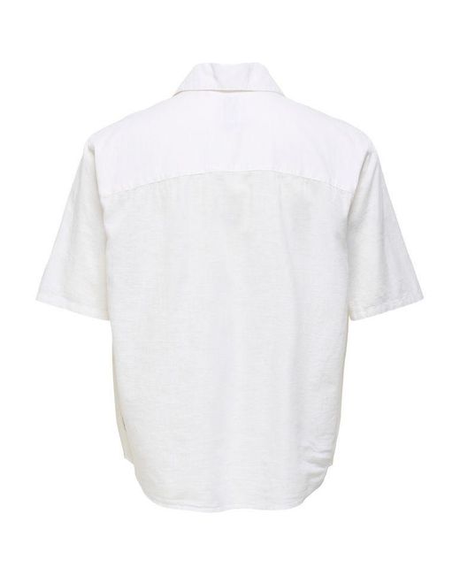 Only & Sons Kurzarmhemd in White für Herren