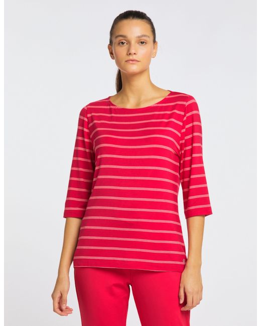 JOY sportswear Red 3/4-Arm-Shirt Halbarm Ringelshirt AMIRA