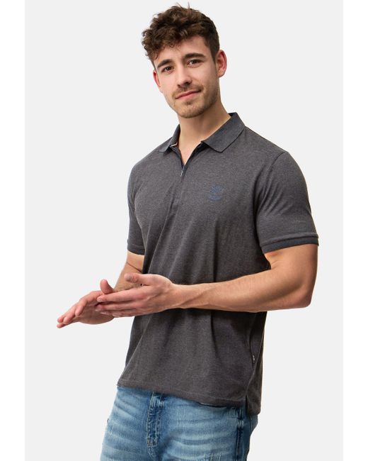 INDICODE Poloshirt INYonah mit klassischem Kragen in Gray für Herren