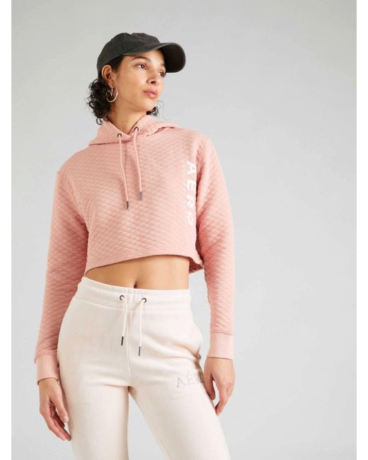 Aéropostale Pink Sweatshirt (1-tlg) Plain/ohne Details