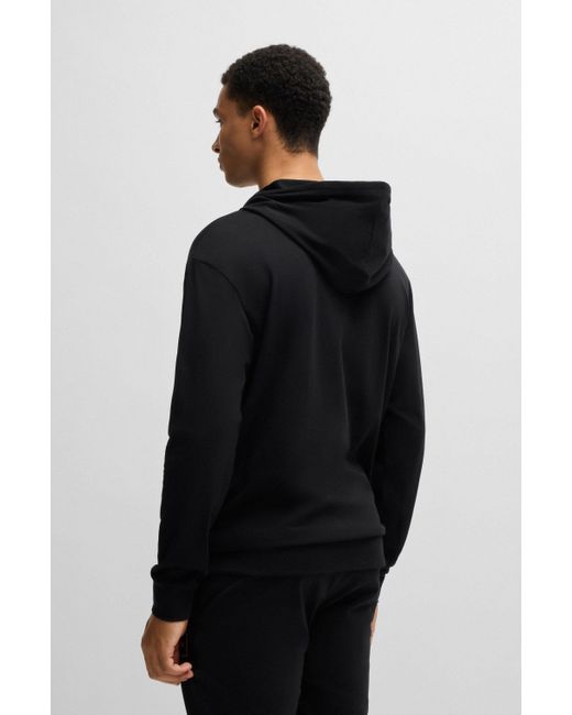 HUGO Kapuzensweatshirt mit Markenlabel in Black für Herren