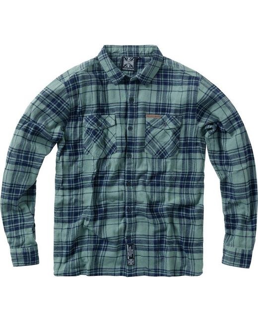 West Coast Choppers Langarmhemd Rigid Flannel in Blue für Herren