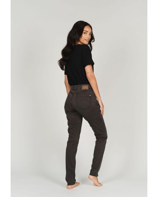ANGELS Black Slim-fit- Jeans Skinny Button mit Coloured Denim