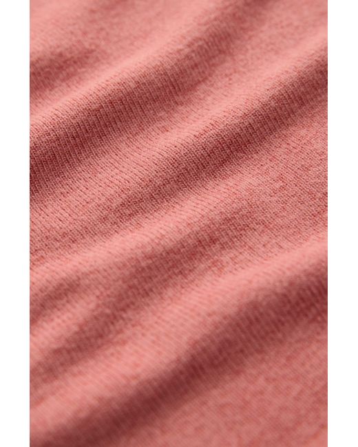 Next Pink Rundhalspullover Kastiger Kurzarmpullover mit Rundhalsausschnitt (1-tlg)