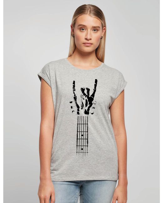 Youth Designz Gray Print-Shirt "Rock Gitarre" T-Shirt als Statement oder Geschenk Frauen Motiv mit stylischen Aufdruck