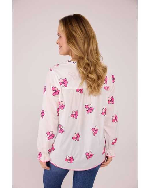 LIEBLINGSSTÜCK Pink Schlupfbluse RianaL mit blumigem allover Print