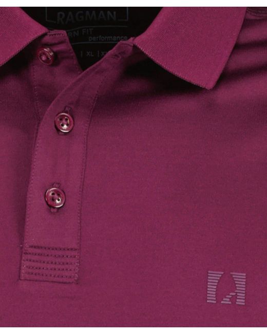 RAGMAN Poloshirt in Purple für Herren
