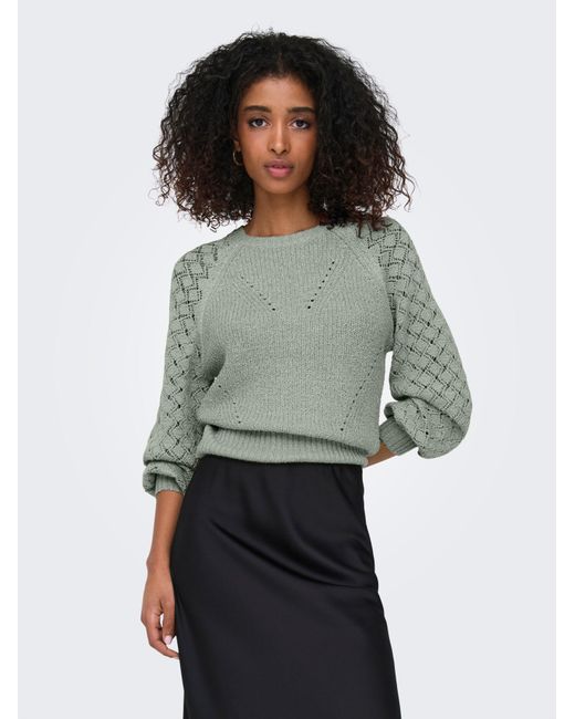 ONLY Green Strickpullover ONLMIAMI LS O-NECK CC KNT